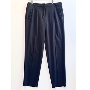 BCBGMaxAzria Drake Black High Waisted Trouser Women's Size Large Relaxed Fit